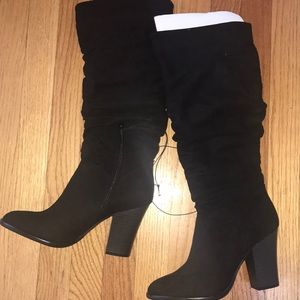 NWT Black Suede Boots